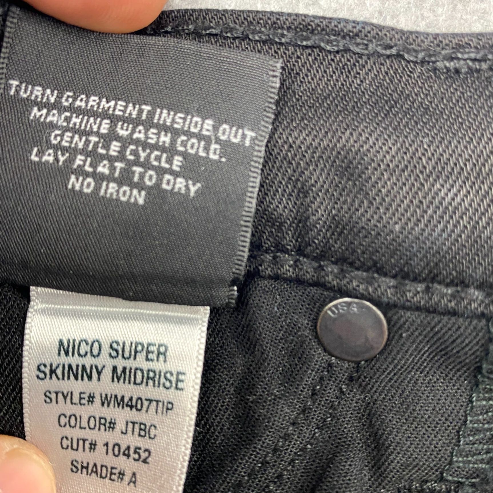 Hudson Hudson Jeans Womens 28 Black Nico Midrise Skinny 5-Pocket Denim USA Size 28" / US 6 / IT 42 - 7 Thumbnail