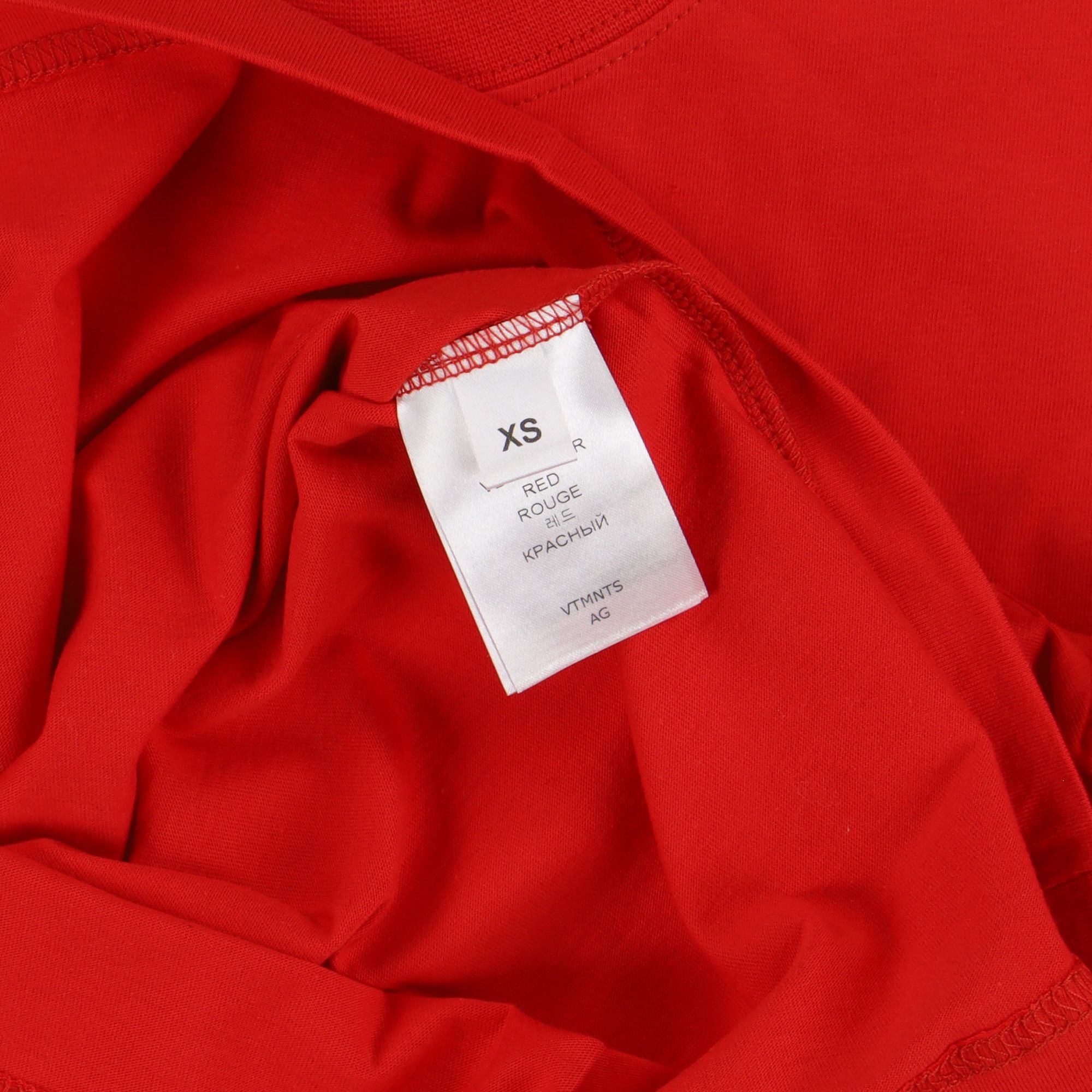 Vetements VTMNTS Red Embroidered College Logo Tank Top Size XS / US 0-2 / IT 36-38 - 6 Thumbnail