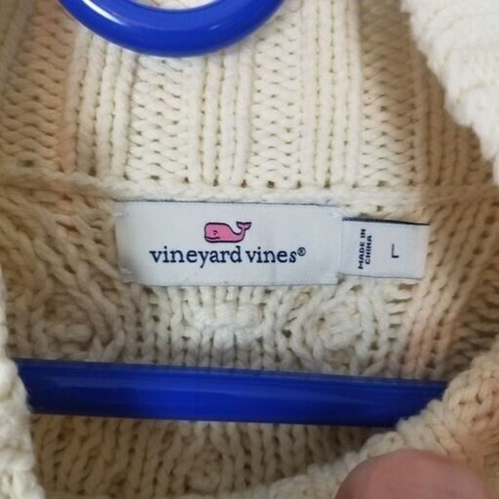 Vineyard Vines Vineyard Vines Womens Fisherman Sweater Chunky Cable Knit L Size L / US 10 / IT 46 - 6 Thumbnail
