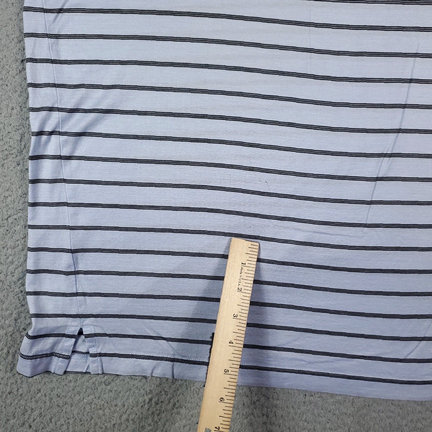 BUGATCHI BUGATCHI Polo Shirt Mens XL Blue Striped Short Sleeve Cotton Classic Preppy Sports Mens Size US XL / EU 56 / 4 - 3 Thumbnail