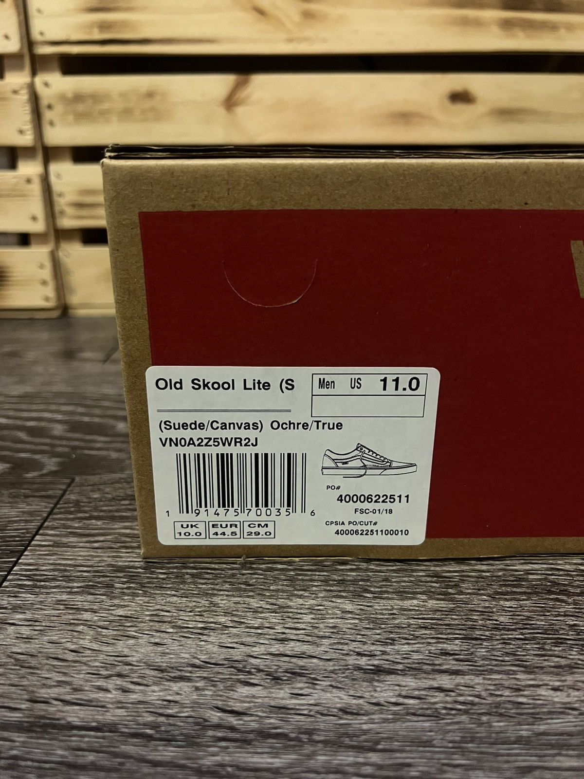 Vans Vans Old Skool Lite “Off The Wall” Ochre Yellow Checkerboard Size US 11 / EU 44 - 9 Thumbnail