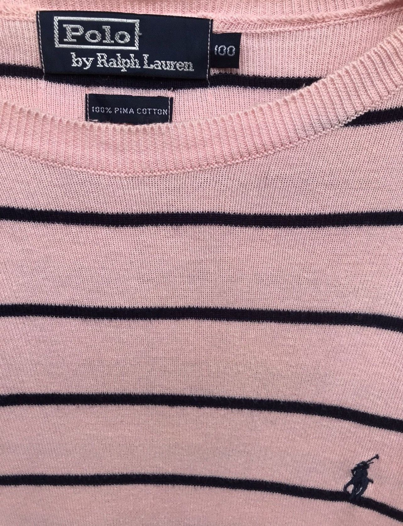 Polo Ralph Lauren × Ralph Lauren Polo Ralph Laurent Small Pony Pink Knitwear Sweater Size US XL / EU 56 / 4 - 4 Thumbnail