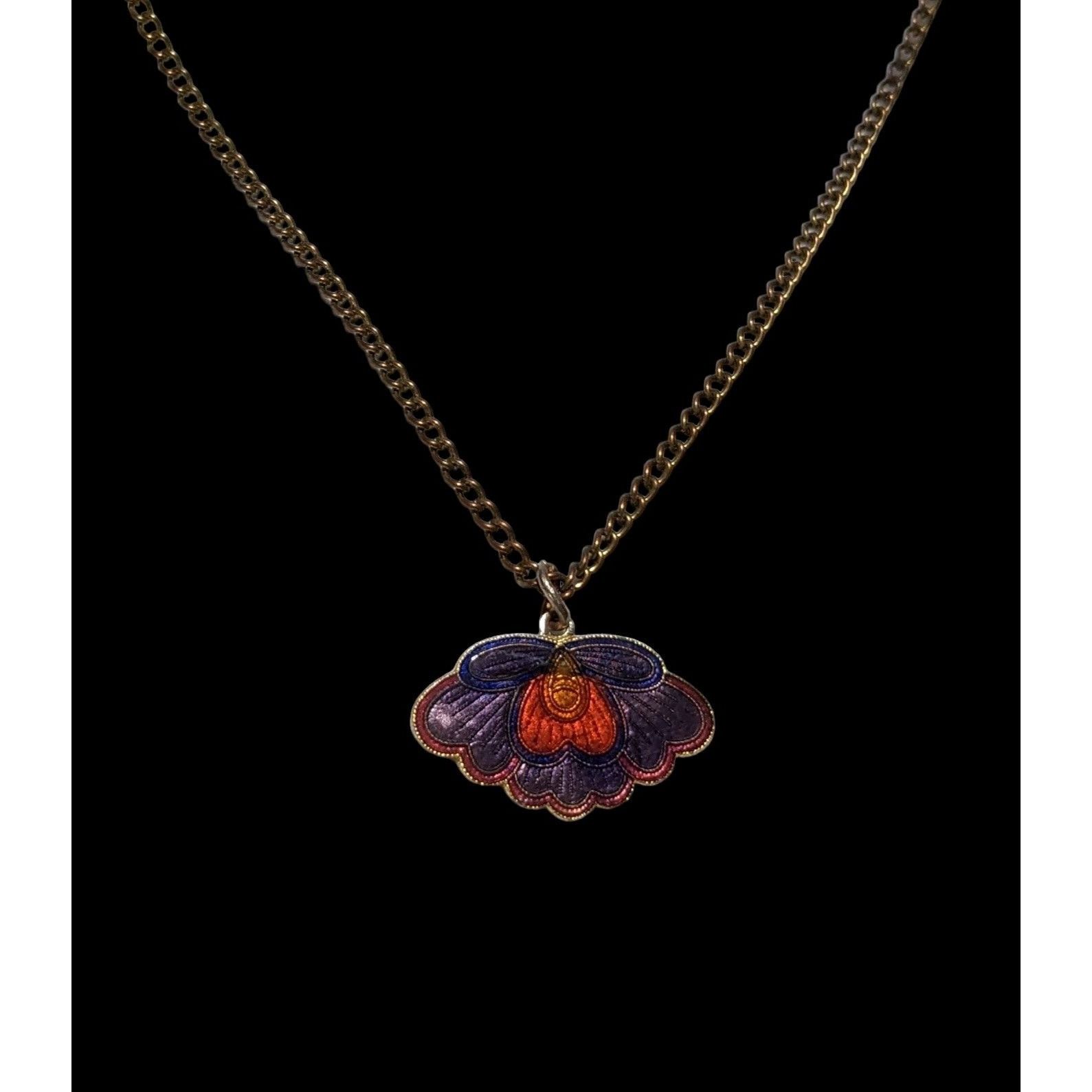Other Purple Cloissone Moth Necklace Size ONE SIZE - 5 Thumbnail