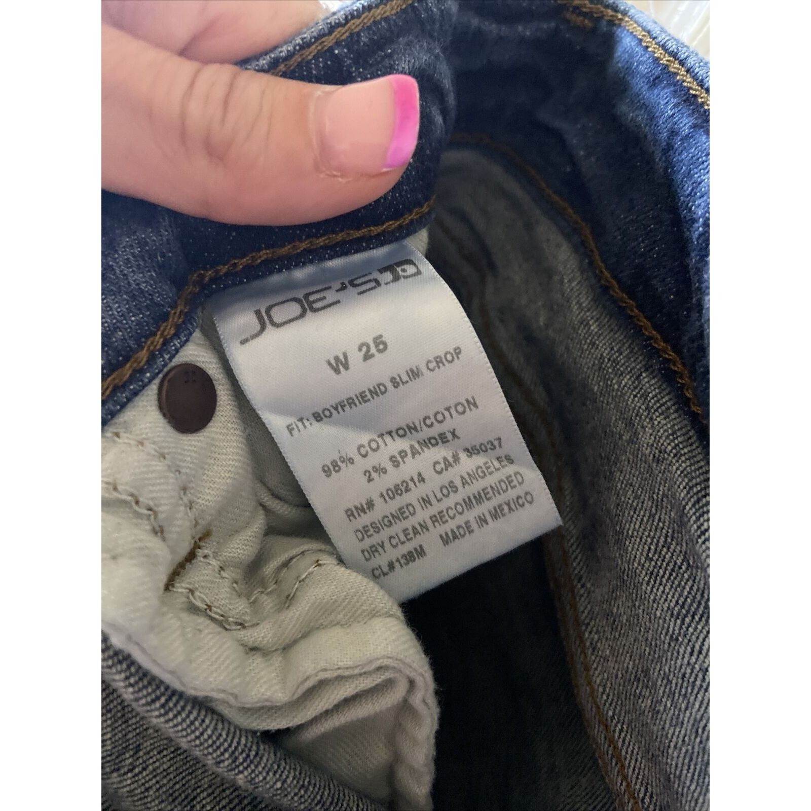 Joe's Joe's Jeans Kency Boyfriend Slim Crop Blue Distressed 25 Size 25" / US 0 / IT 36 - 6 Thumbnail