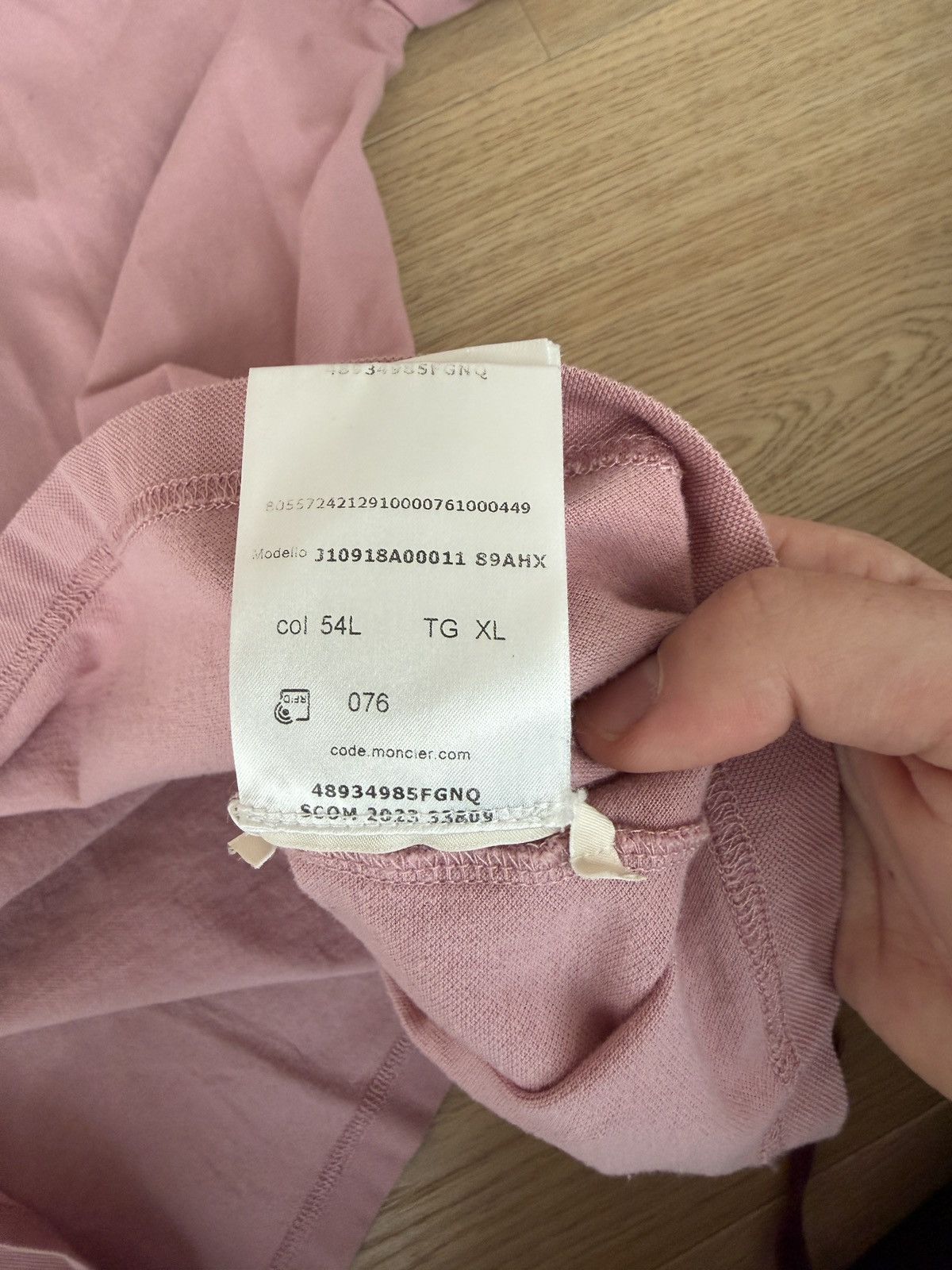 Moncler Moncler Pink Zip Polo Size US XL / EU 56 / 4 - 6 Thumbnail