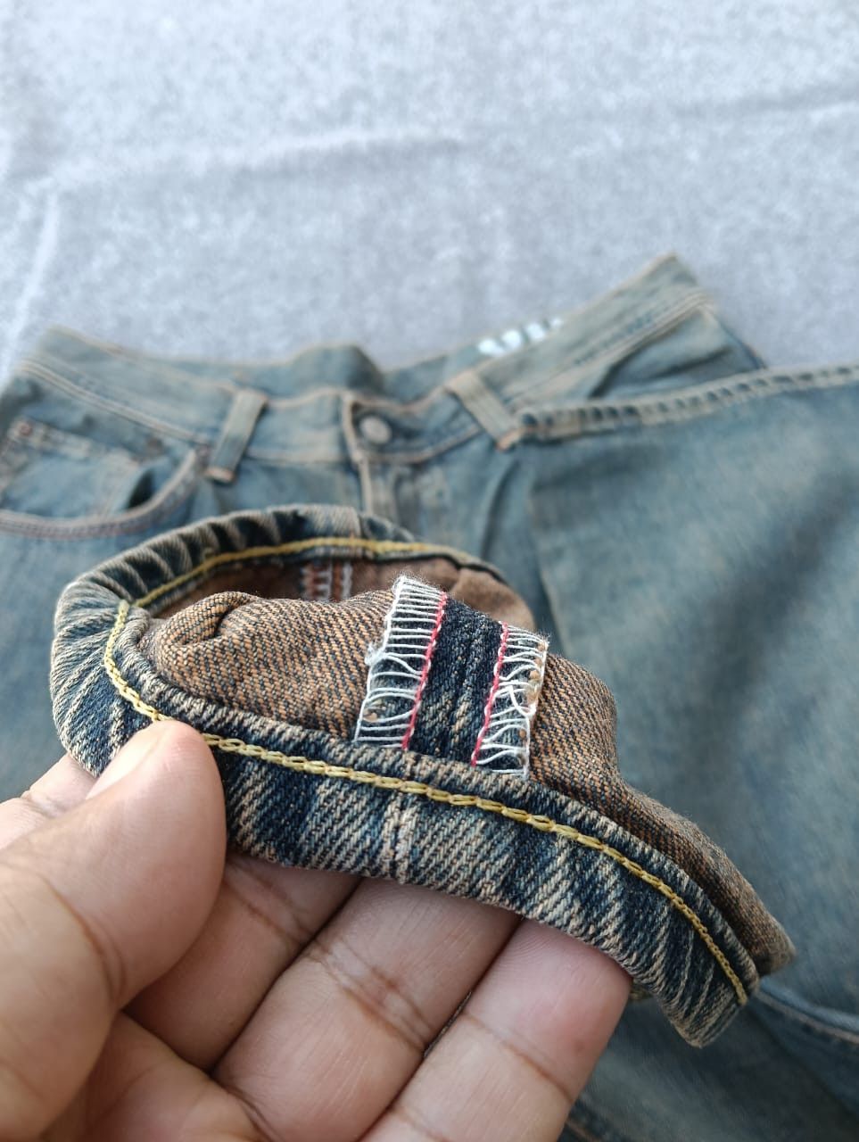 Edwin Extra baggy EDWIN XU 445 Rusty Denim Jeans (W36 L32) Size US 36 / EU 52 - 11 Thumbnail