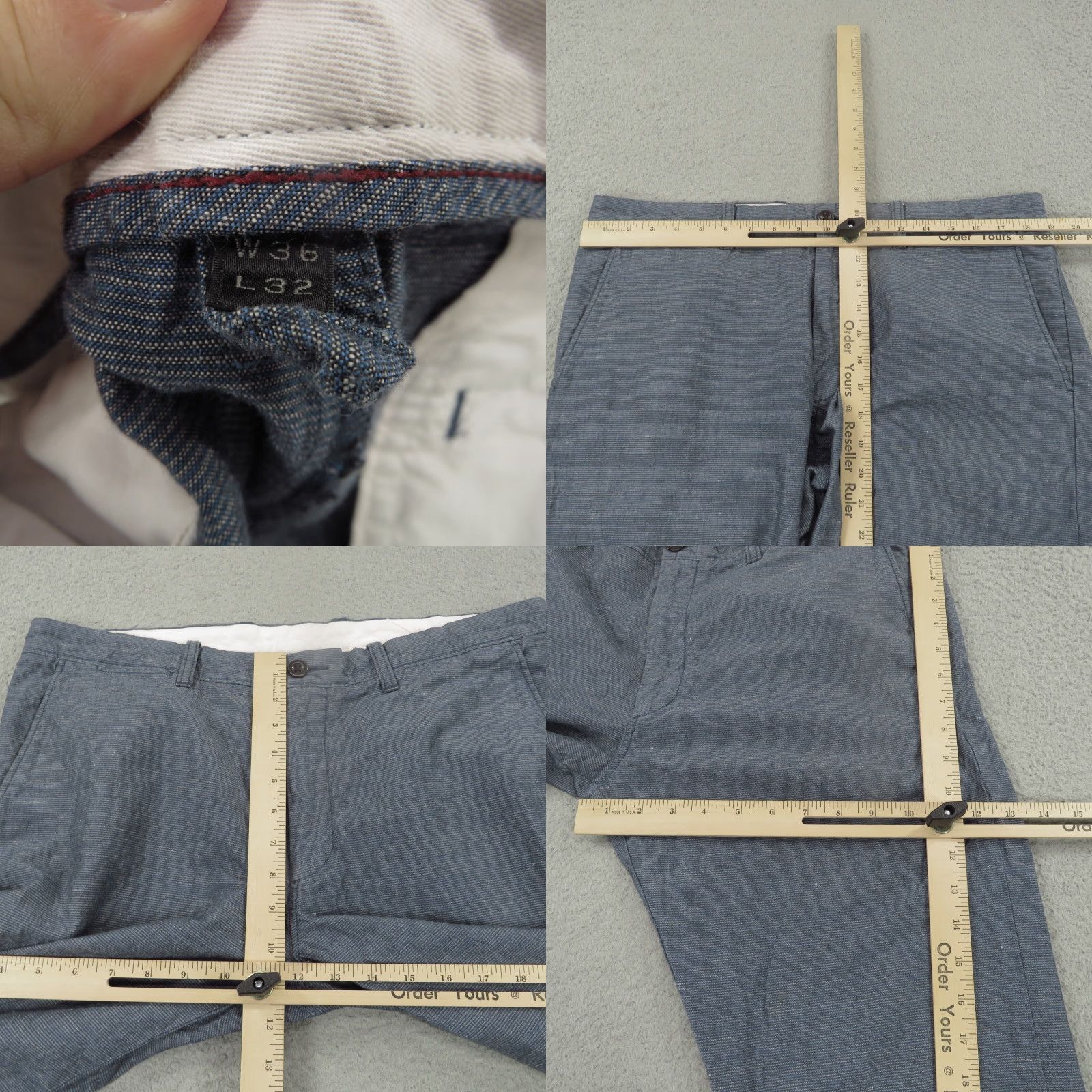 J.Crew J.CREW Pants Mens 36x32 Slim Fit Linen 5-Pocket Chino Beach Preppy 484 Summer Size US 36 / EU 52 - 8 Thumbnail