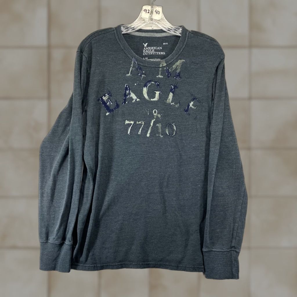 American Eagle Outfitters American Eagle Outfitters Mens Gray Long Sleeve Graphic T Shirt L USA Army Retro Adventure Time Astro Boy 7710 Size US L / EU 52-54 / 3 - 1 Thumbnail
