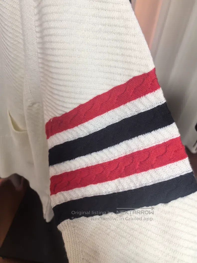 Thom Browne Thom Browne Wool Cardigan Beige Size US XL / EU 56 / 4 - 3 Thumbnail