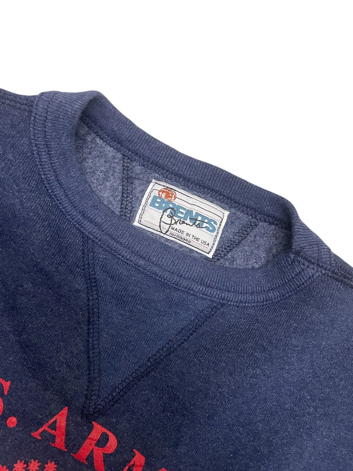 Vintage Vintage 80s Brents U.S ARMY Sweatshirt Size US XL / EU 56 / 4 - 5 Thumbnail