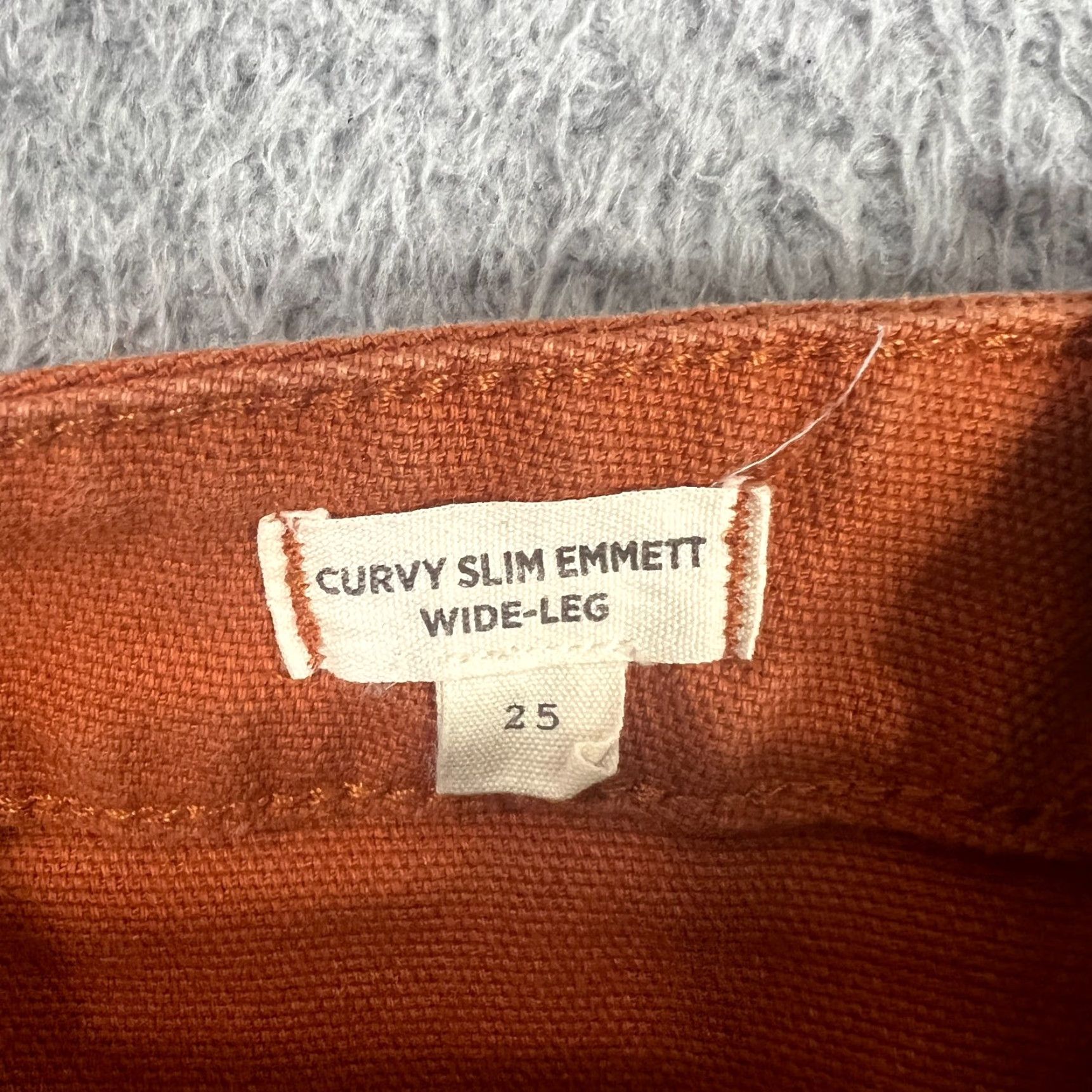 Madewell VINTAGE Madewell Pants Womens 25 Orange Wide Leg Crop 90s Bohemian Size 42" / US 20 - 7 Thumbnail