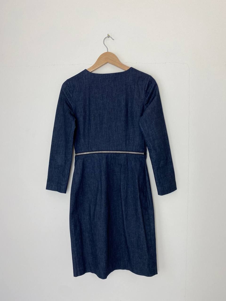 Alexander Wang Alexander Wang Denim Zipper V-Neck Midi Dress Size S / US 4 / IT 40 - 6 Thumbnail