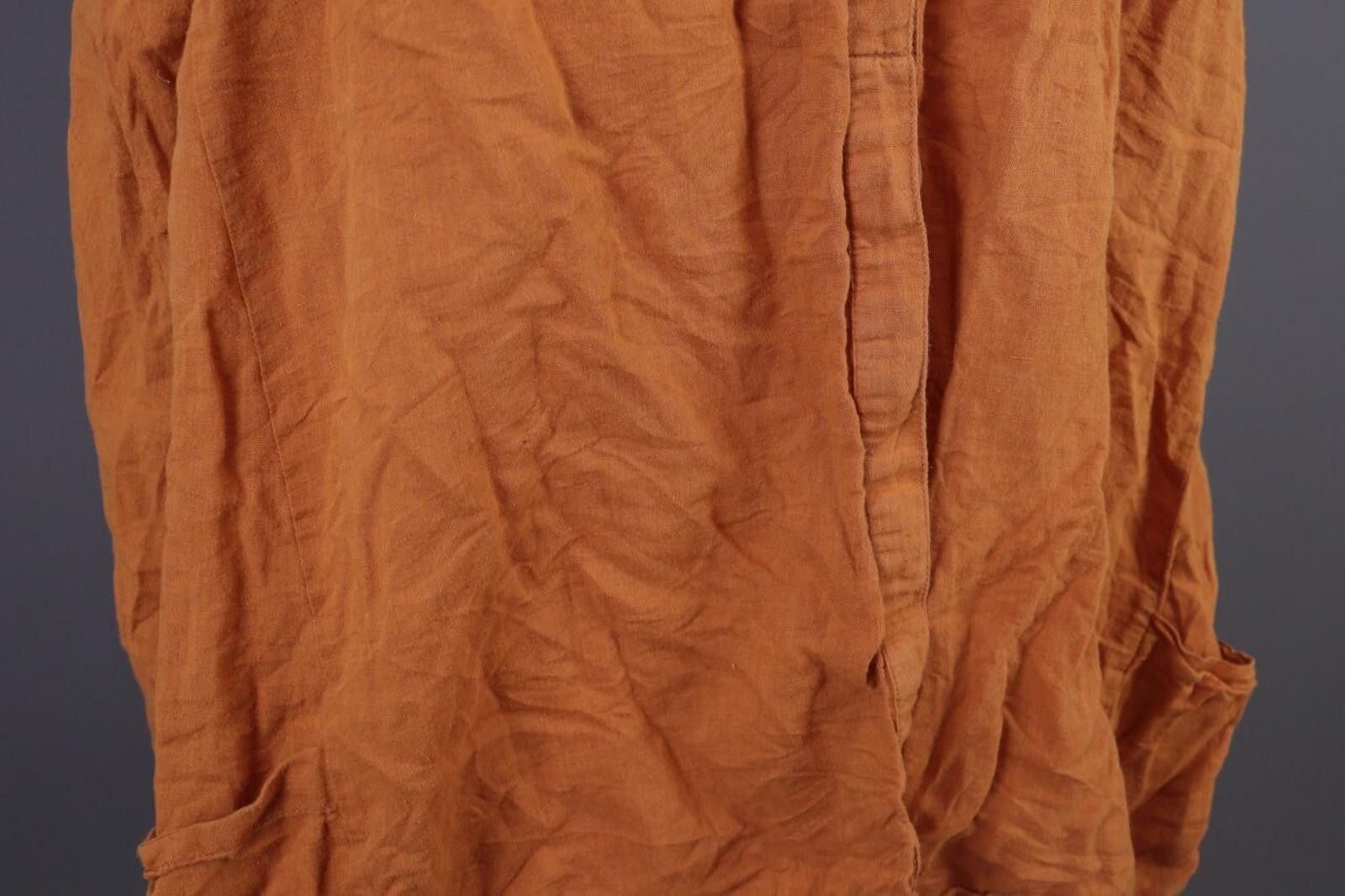 Designer Gudrun Sjoden Orange Linen Relaxed Blouse Shirt Size L Size L / US 10 / IT 46 - 5 Thumbnail
