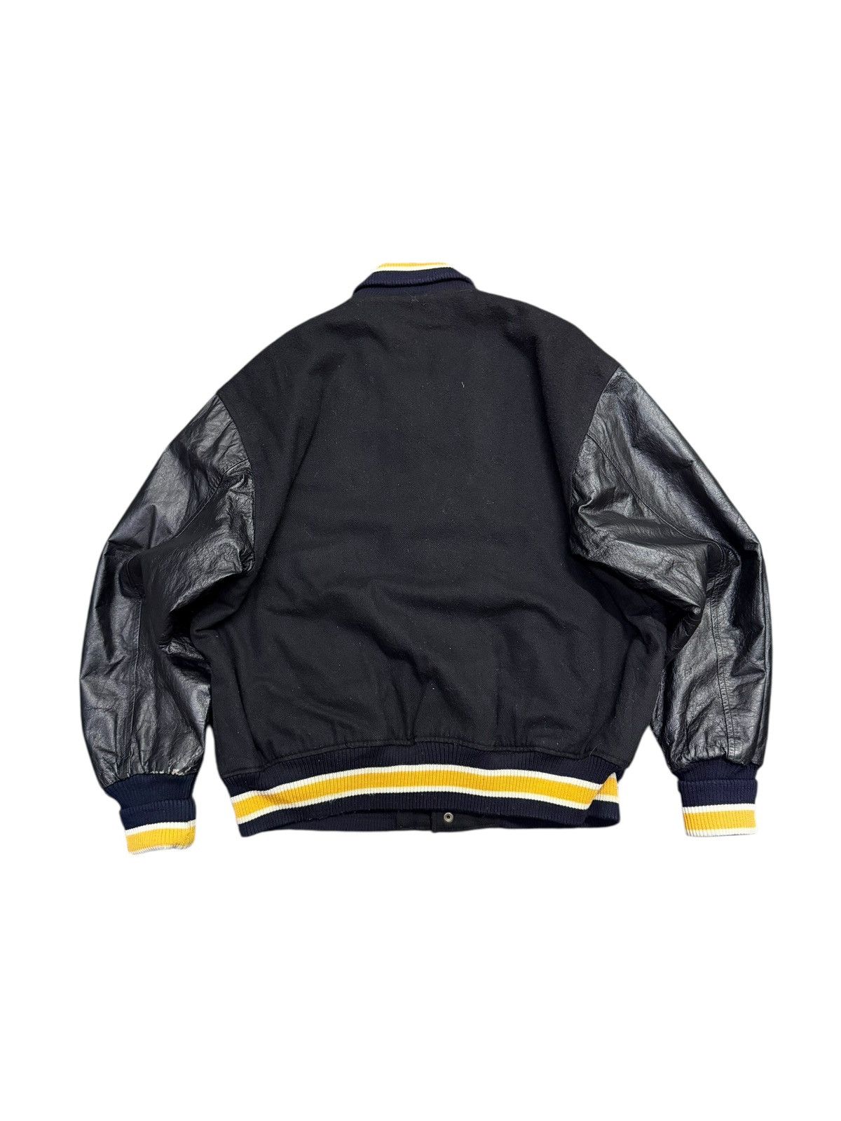 Vintage Vintage 90s Limited Edition Malt Beer Leather Varsity Size US L / EU 52-54 / 3 - 6 Thumbnail