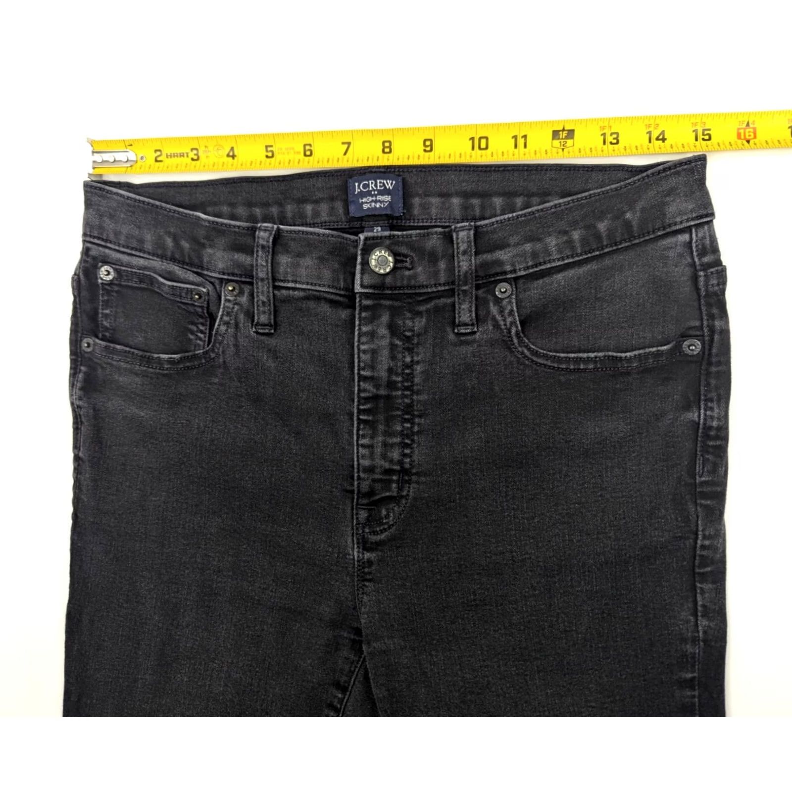 J.Crew J.CREW High Rise Skinny Jeans Women 30 Washed Black AG727 Stretch Denim 5-Pocket Regular Rise Slim Fit Vintage: No Ladies Womens Size 30" / US 8 / IT 44 - 4 Thumbnail
