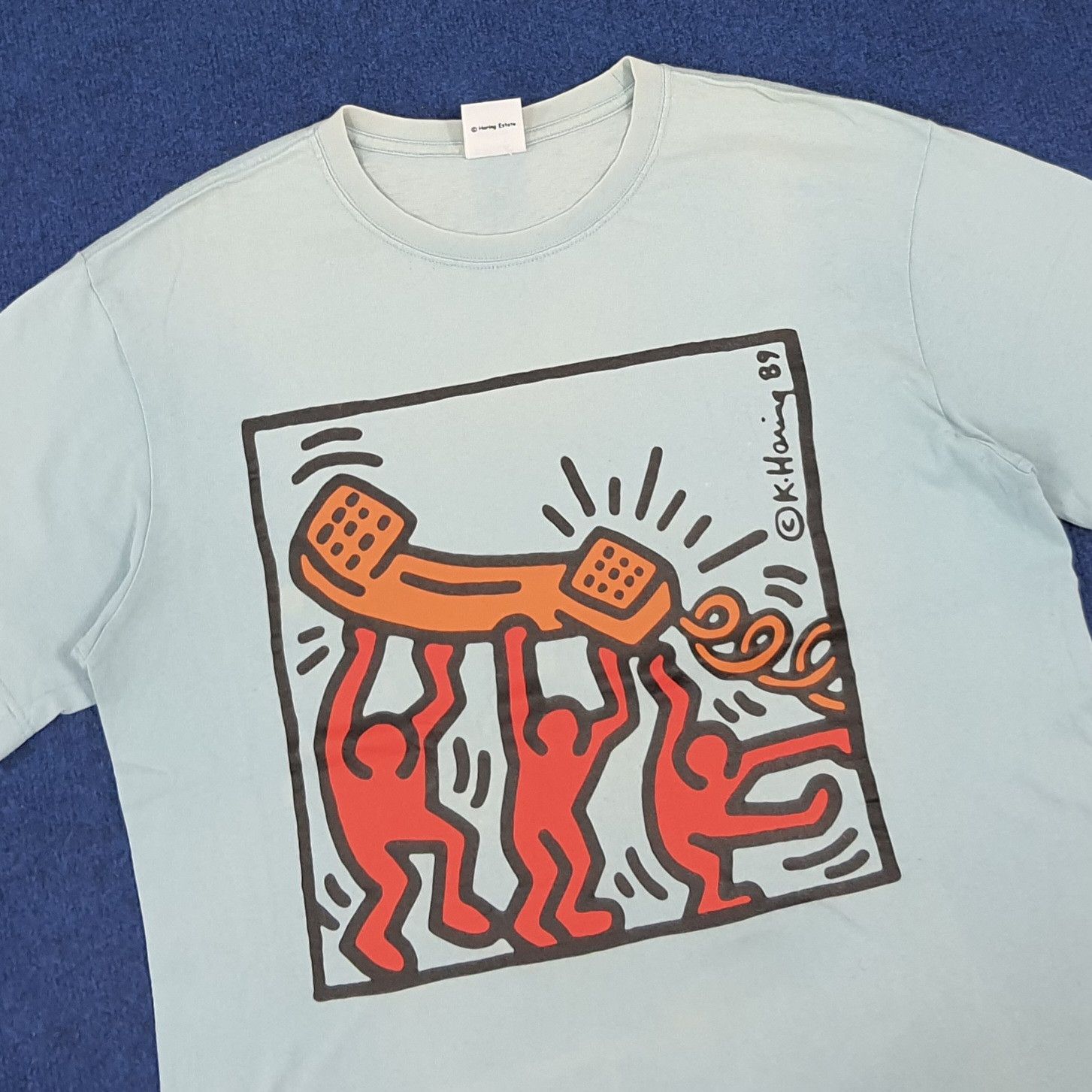 Keith Haring × Vintage Vintage Keith Haring Streetwear Tshirt Size US L / EU 52-54 / 3 - 2 Thumbnail