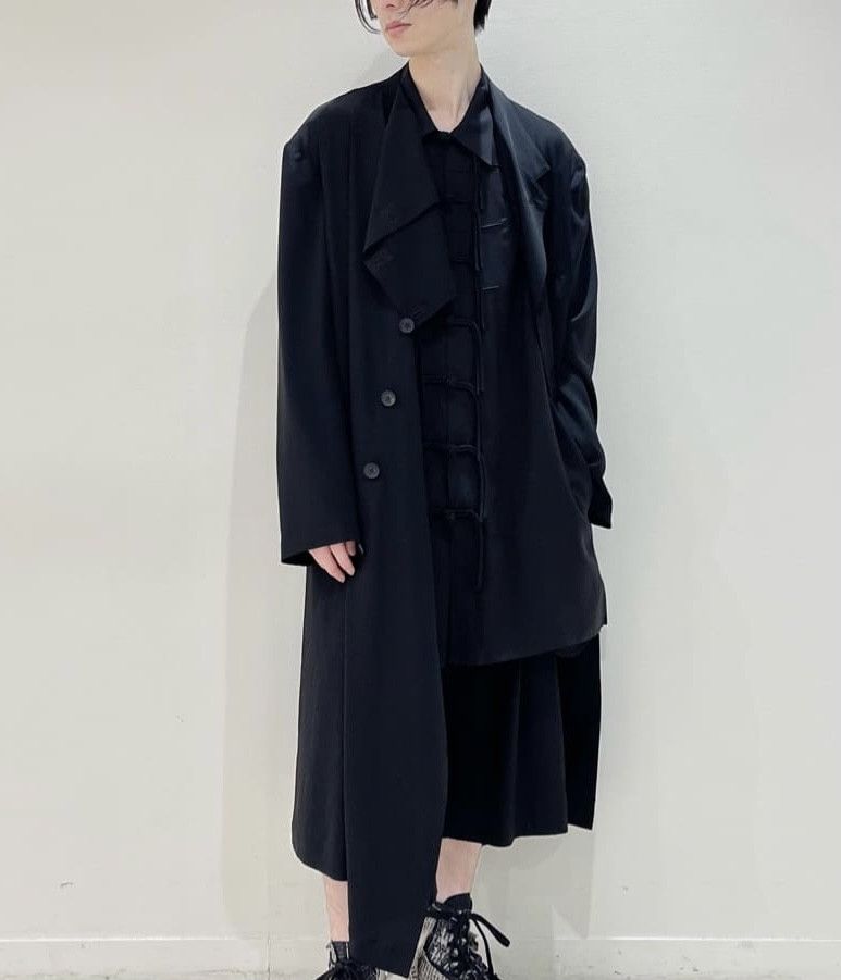 image of Yohji Yamamoto 22Ss Jacket Coat in Black, Men's (Size Small)