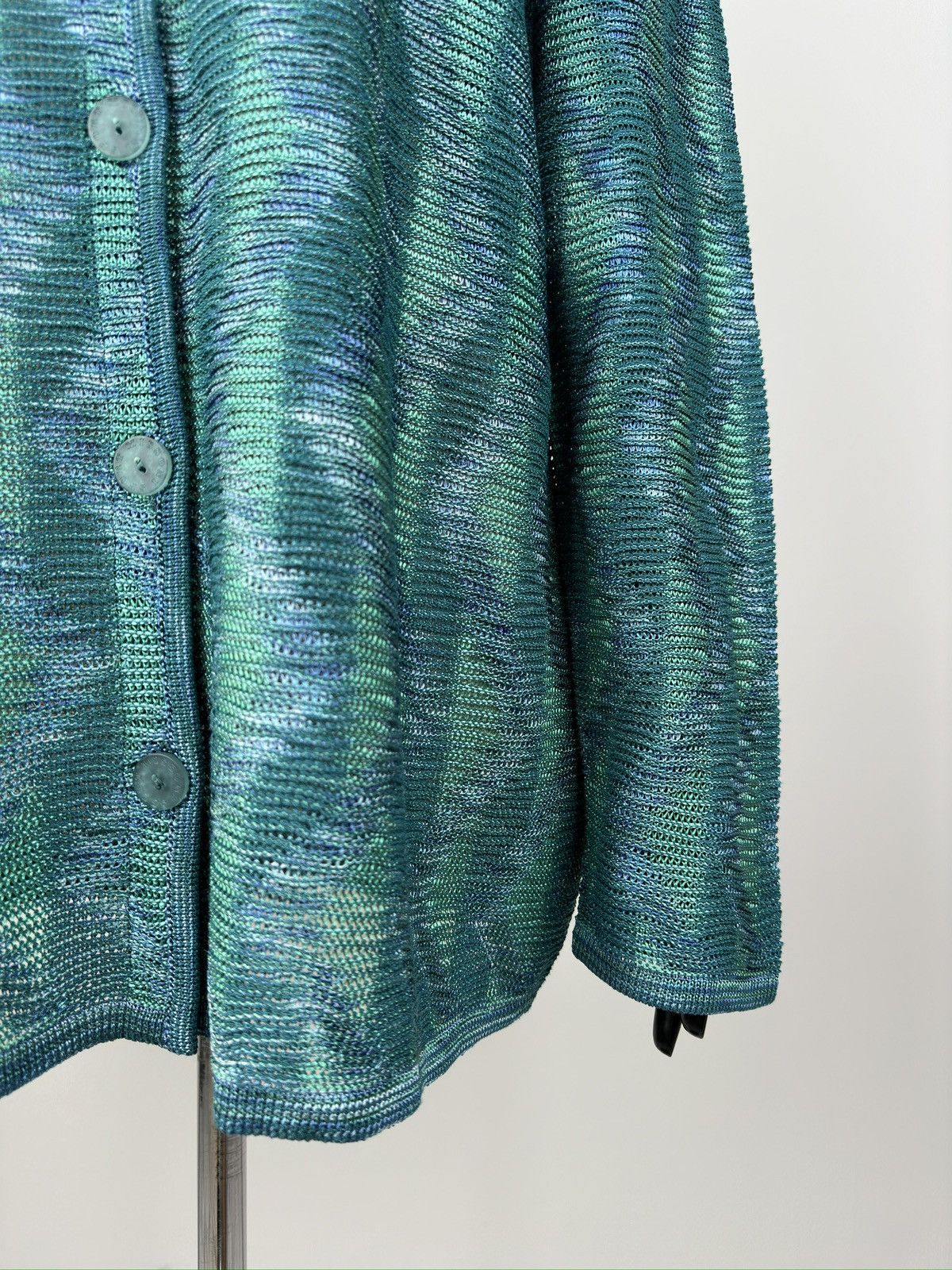 Missoni Vintage 90s MISSONI Sport Viscose Mesh Cardigan Size XL / US 12-14 / IT 48-50 - 7 Thumbnail