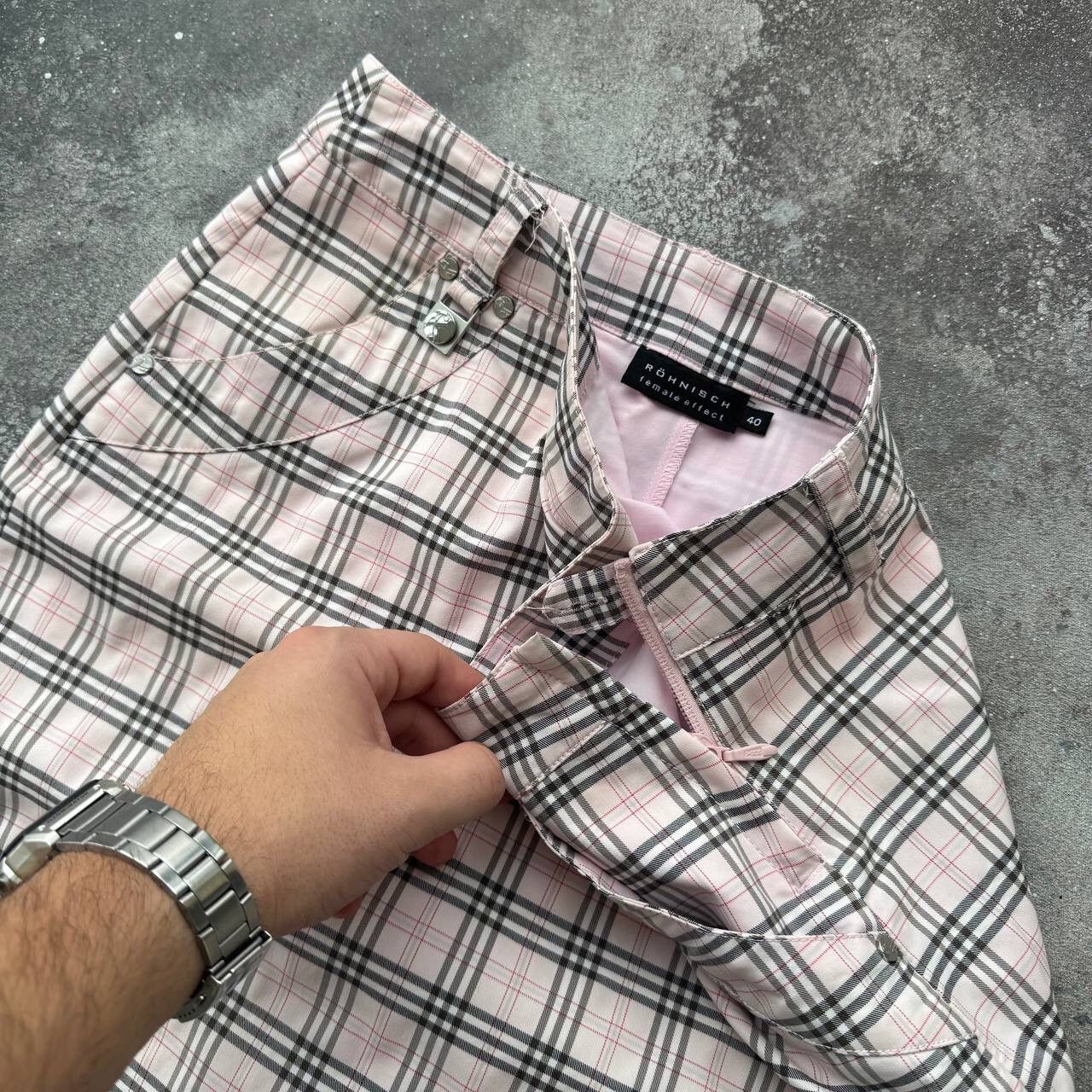 Hysteric Glamour × Japanese Brand × Vintage Amazing 2000’s Aesthetic Pink Nova Check Skirt Size 32" / US 10 / IT 46 - 6 Thumbnail