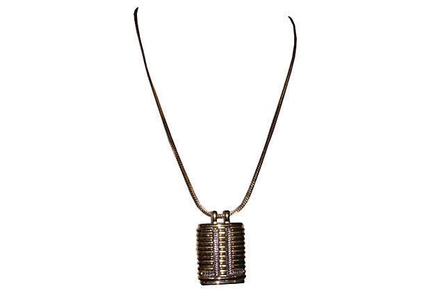 Lanvin Lanvin Retro Paris Two-Tone LL Monogram Pendant Necklace Size ONE SIZE - 2 Thumbnail