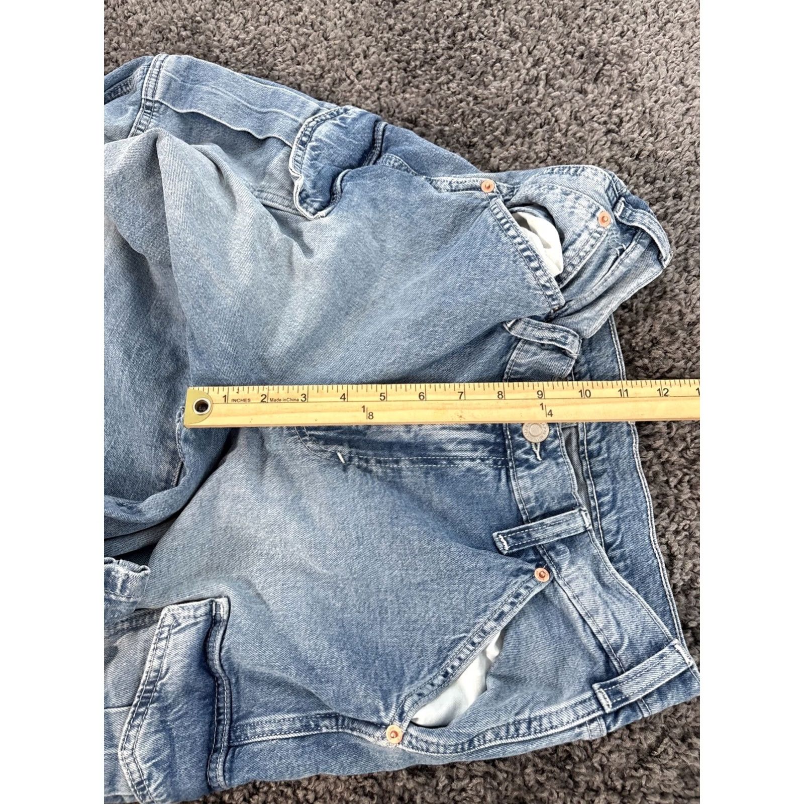 Gap GAP Jeans Womens 27x30 4L Cargo 90s Loose Mid Rise Denim Light Wash Blue Wide-Leg Jeans Womens Size 27" / US 4 / IT 40 - 5 Thumbnail