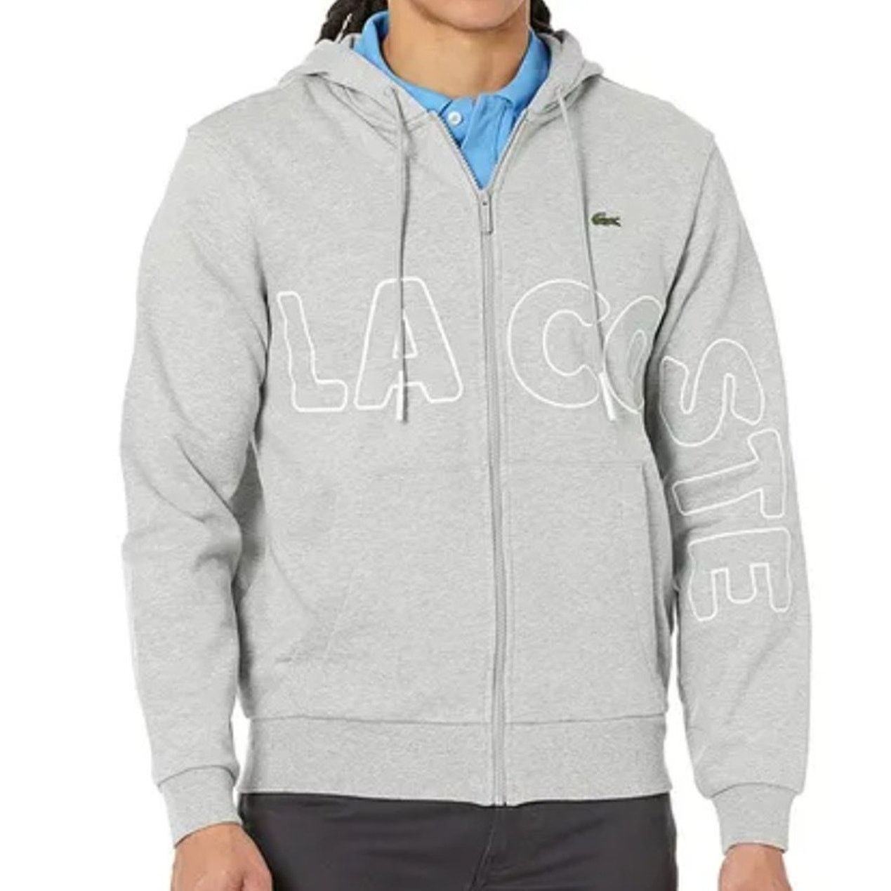Lacoste Lacoste Men's Long Sleeve Full Zip Branding Worded 4XL Size US XXL / EU 58 / 5 - 1 Thumbnail