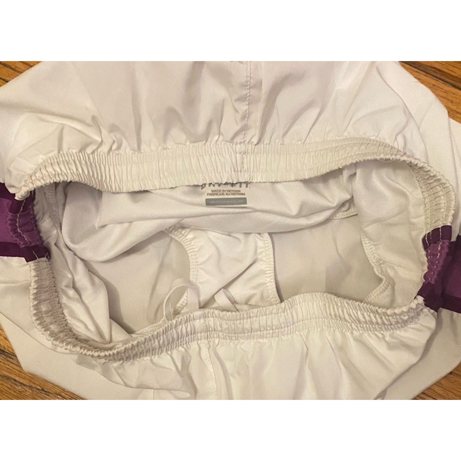 Nike Nike Dri Fit Running Shorts Women’s Small White Purple Size 28" / US 6 / IT 42 - 3 Thumbnail