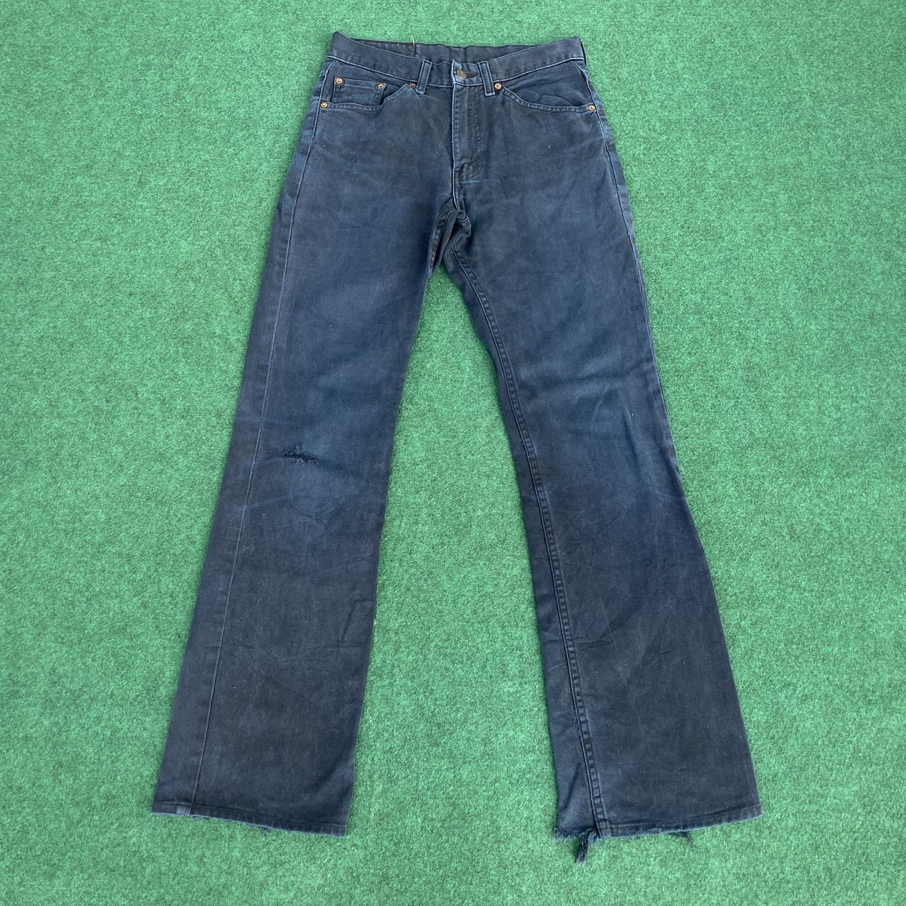 Levis 517 Distressed Ripped Denim Flare Bootcut Jeans