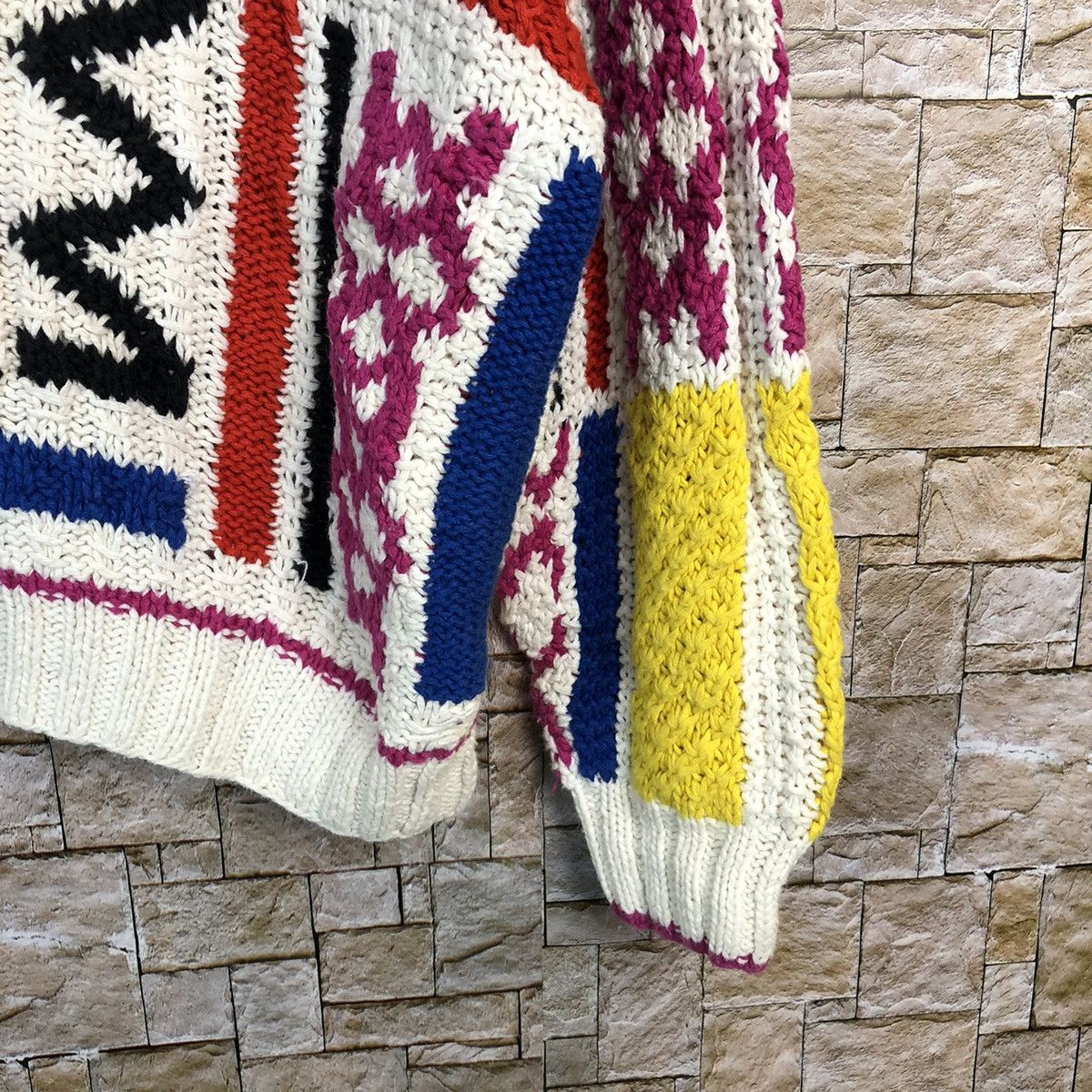 Handmade Jeniffer Reed Multicolor handmade Knitwear like coogi #A261 Size US M / EU 48-50 / 2 - 8 Thumbnail