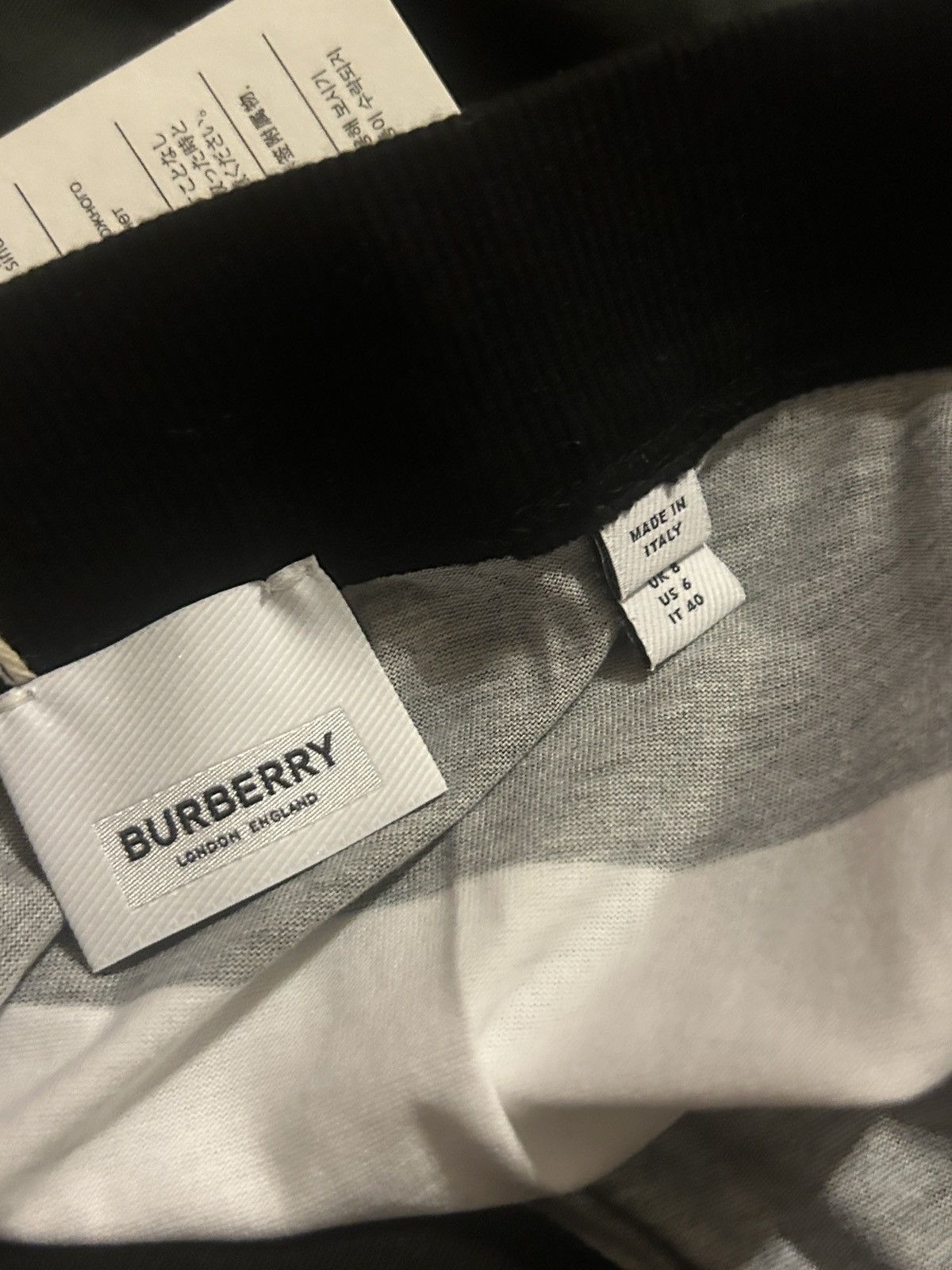 Burberry BURBERRY Cutout striped cotton-jersey skirt Black Size UK 8 Size 27" / US 4 / IT 40 - 3 Thumbnail