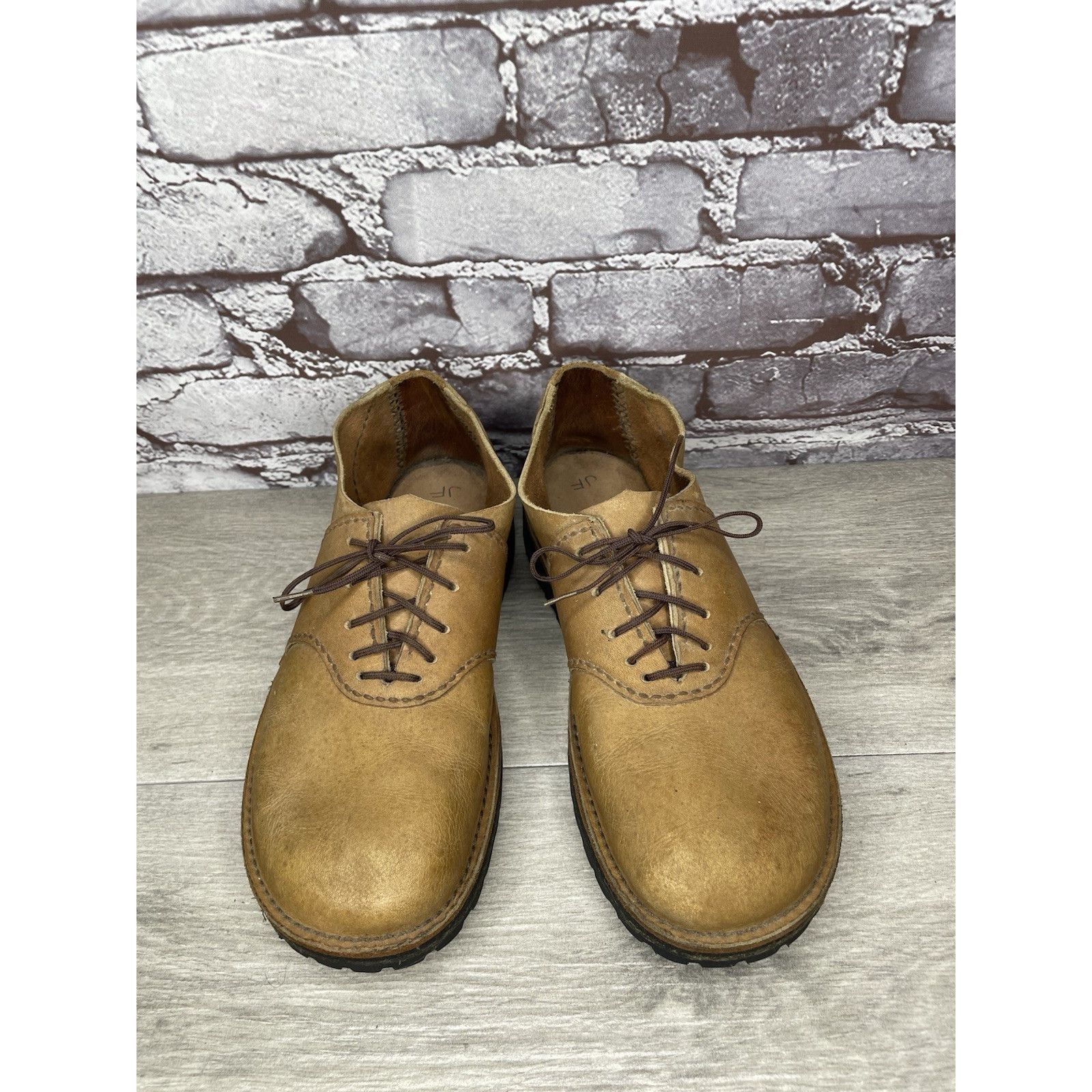 Vibram JF Vibram Brown Leather Casual Lace Up Oxfords Shoes Women S Size US 8.5 / IT 38.5 - 13 Thumbnail