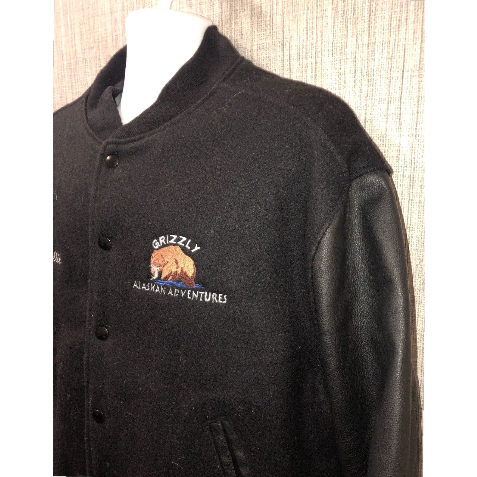 Vintage VINTAGE Excelled Mens Black Leather Snap Button Jacket Size Large USA Made Size US L / EU 52-54 / 3 - 2 Thumbnail