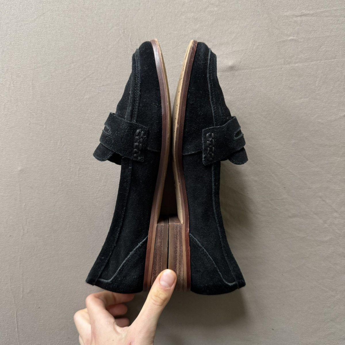 Designer × Vintage GIANNI BINI The Kare-Free Suede Penny Loafers Size US 6.5 / IT 36.5 - 3 Thumbnail