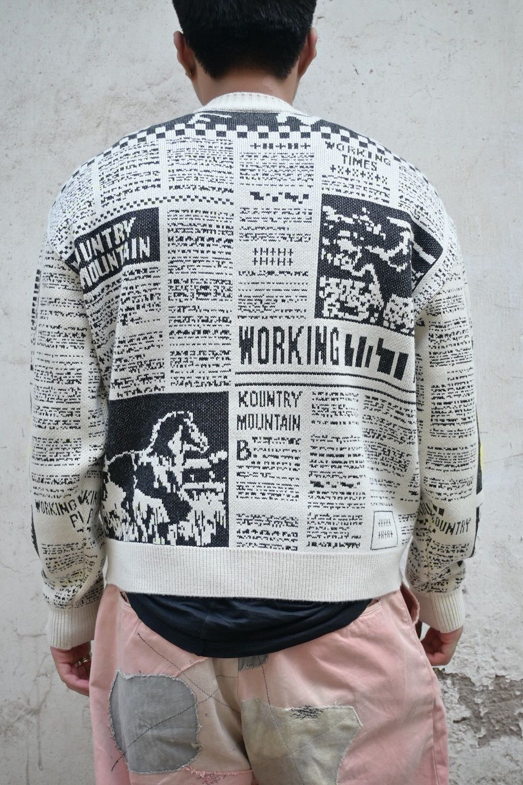 Kapital Kountry Kapital 8G newspaper knit sweater Size US M / EU 48-50 / 2 - 3 Thumbnail