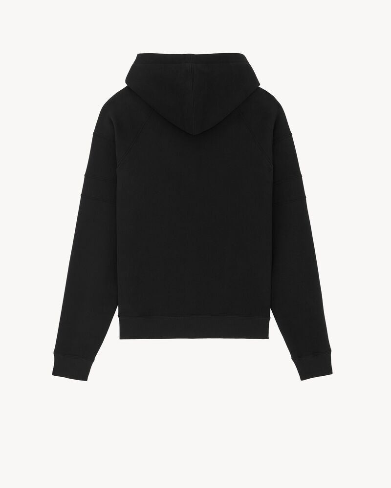 Saint Laurent Paris o1b1hav111125 Hoodie in Black Size S / US 4 / IT 40 - 2 Thumbnail