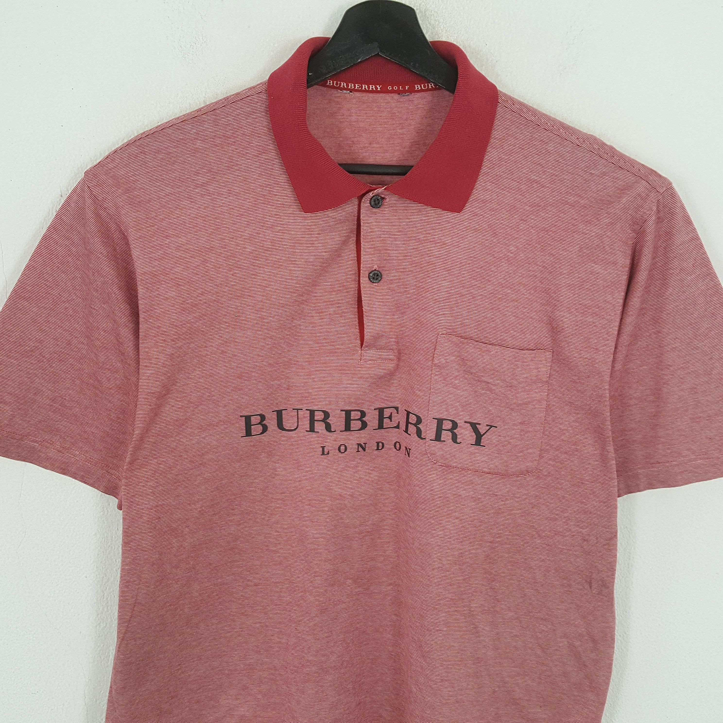 Burberry × Vintage BURBERRY Fashion Brand Custom Art Casual Polos Size US M / EU 48-50 / 2 - 2 Thumbnail