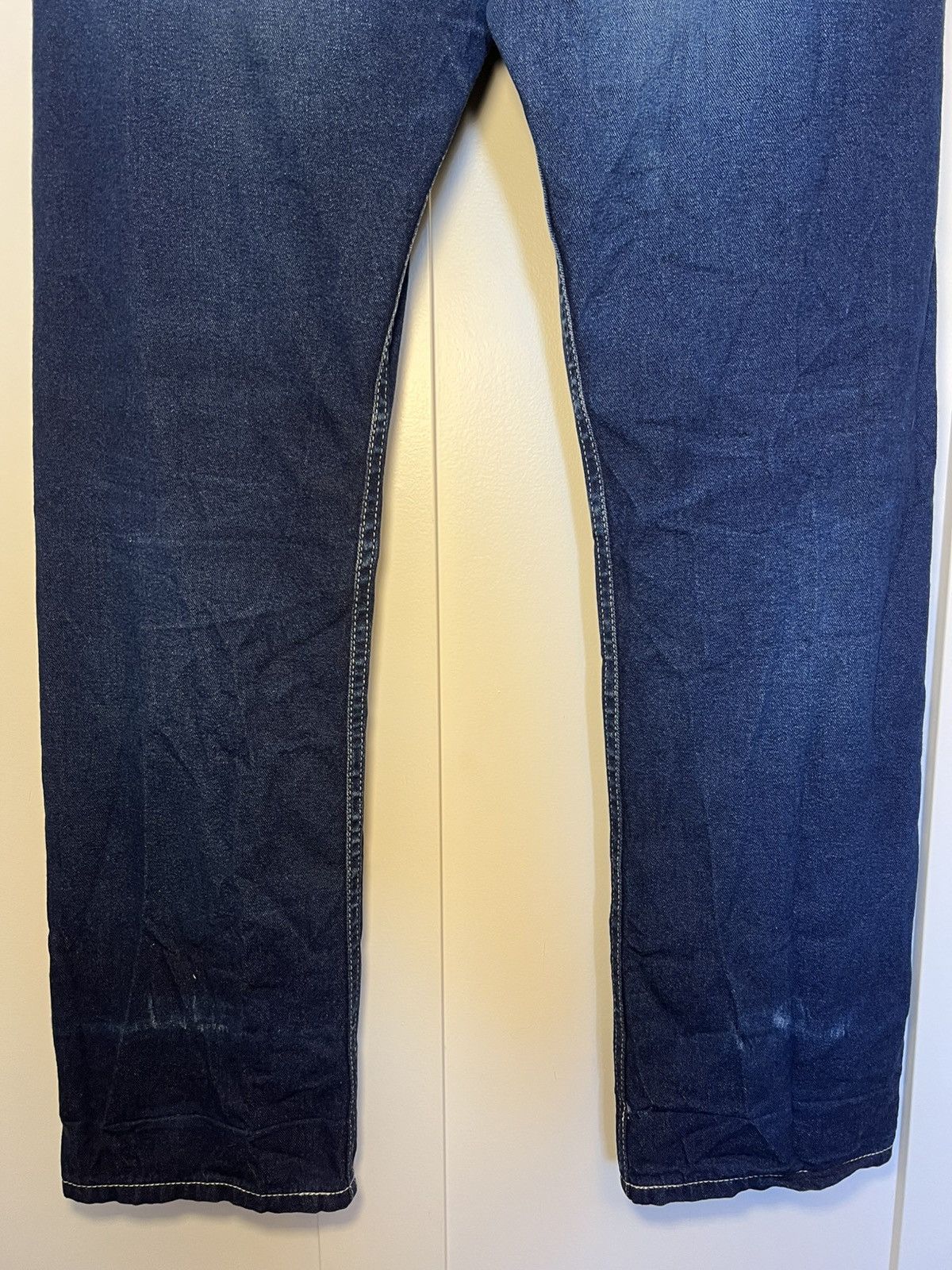 Naked & Famous Vintage Naked & Famous faded raw selvedge denim blue jeans Size US 31 - 11 Thumbnail