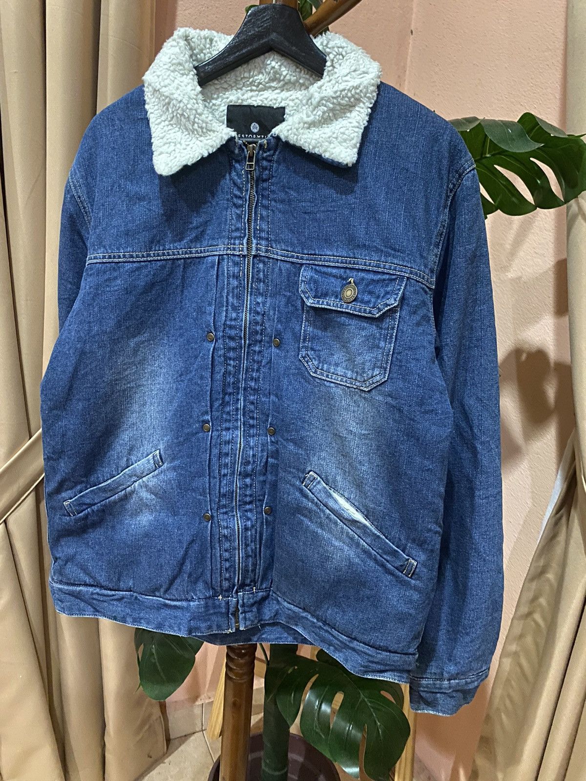 Restoration VINTAGE RESTORATION DENIM FUR LINING JACKET Size XL / US 12-14 / IT 48-50 - 4 Thumbnail