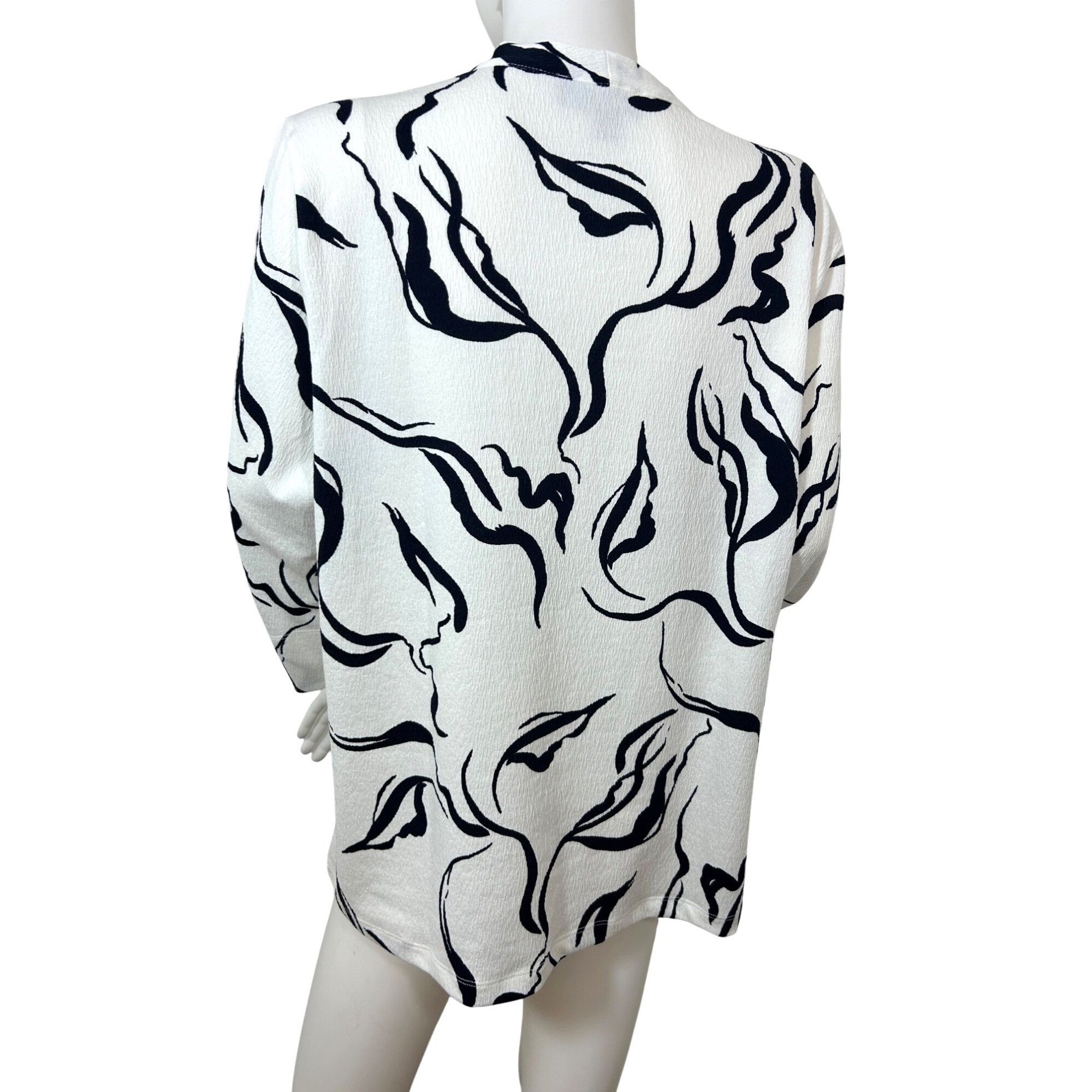 Other FDJ French Dressing Jeans Tunic Top XL White Navy Abstract P Size XL / US 12-14 / IT 48-50 - 3 Thumbnail