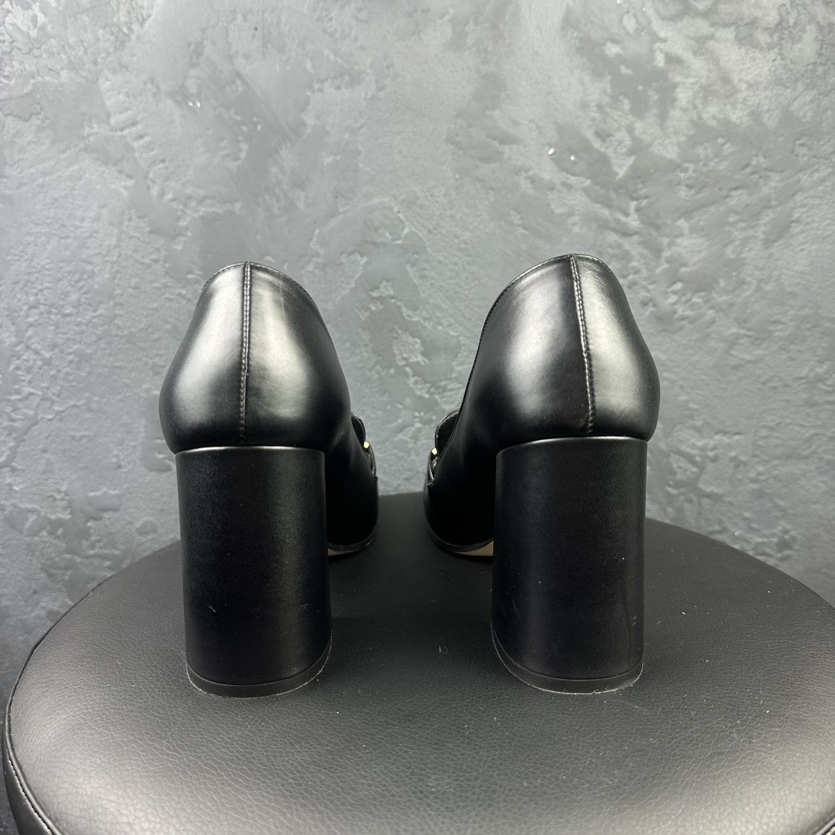 Jimmy Choo JIMMY CHOO Womens Black Diamond Tilda Leather Heeled Size US 9 / IT 39 - 6 Thumbnail