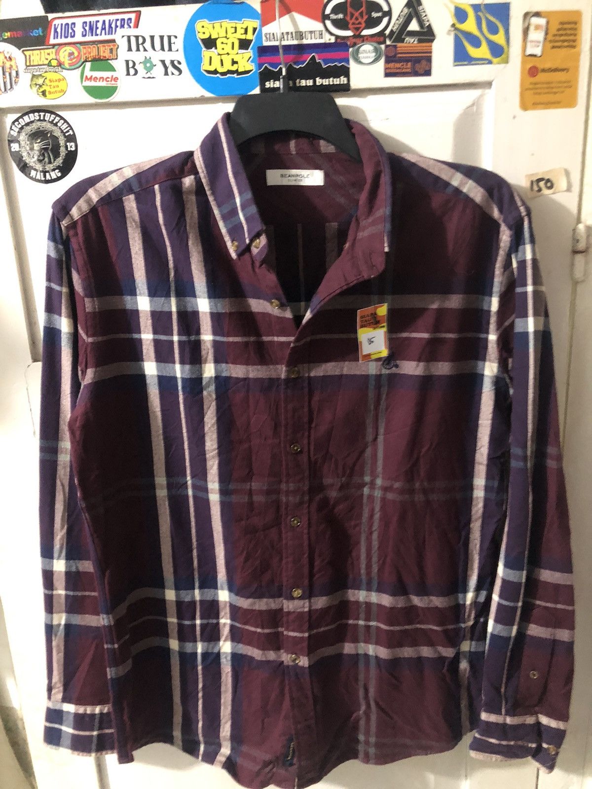 Flannel × Vintage FLANNEL x BEANPOLE REDWINE Size US L / EU 52-54 / 3 - 1 Thumbnail