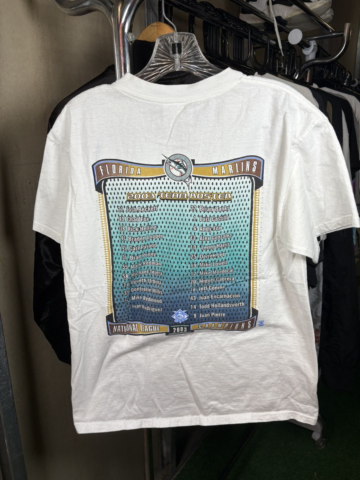 MLB × Vintage 2003 Florida Marlins World Series Champions white T-shirt Size US M / EU 48-50 / 2 - 2 Thumbnail