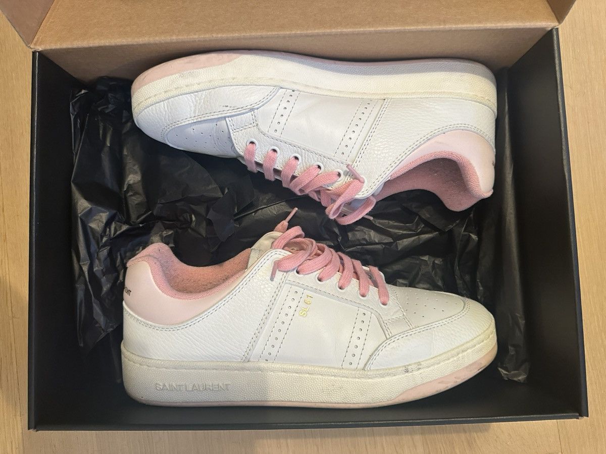 Saint Laurent Paris WHITE & PINK SL Size US 10.5 / EU 43-44 - 2 Thumbnail