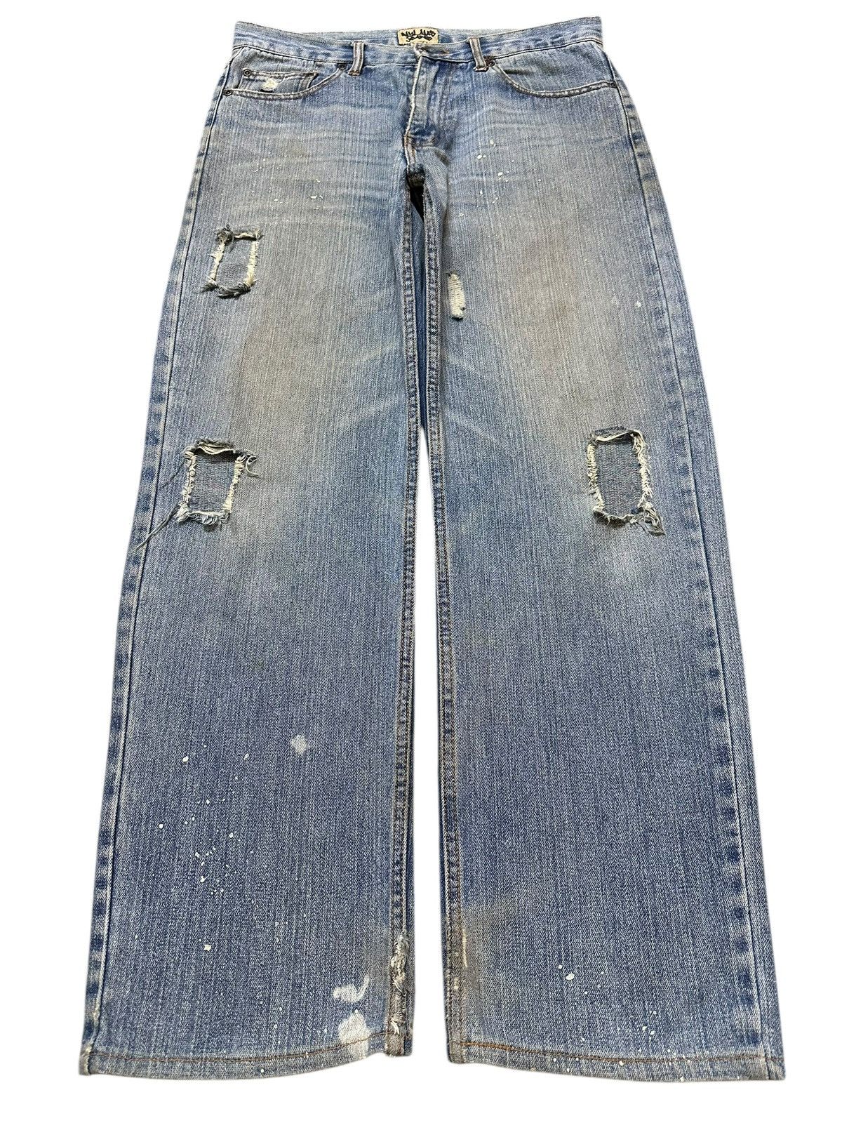 Japanese Brand Vintage Japanese Nylaus Faded Distressed Baggy Jeans Size US 32 / EU 48 - 1 Thumbnail