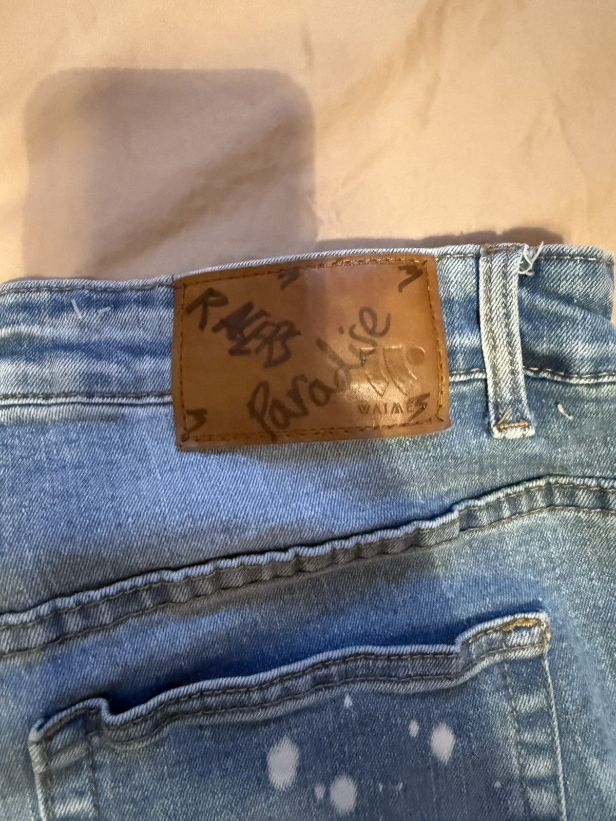 Other Cut Dye Spotted Skinny Jeans Size US 32 / EU 48 - 3 Thumbnail