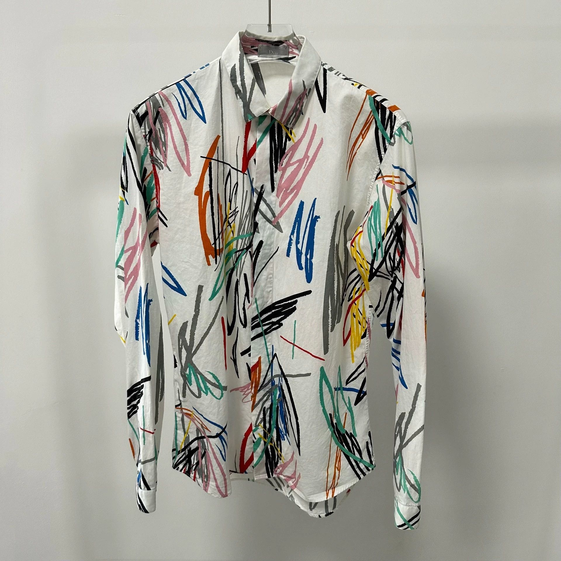 Dior Dior Homme 15SS Runway Colored Graffiti Shirt 37 Size US XS / EU 42 / 0 - 1 Thumbnail