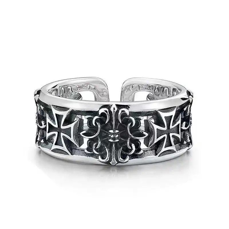 Jewelry × Vintage New retro cross hip-hop punk style niche opening ring Size ONE SIZE - 1 Thumbnail
