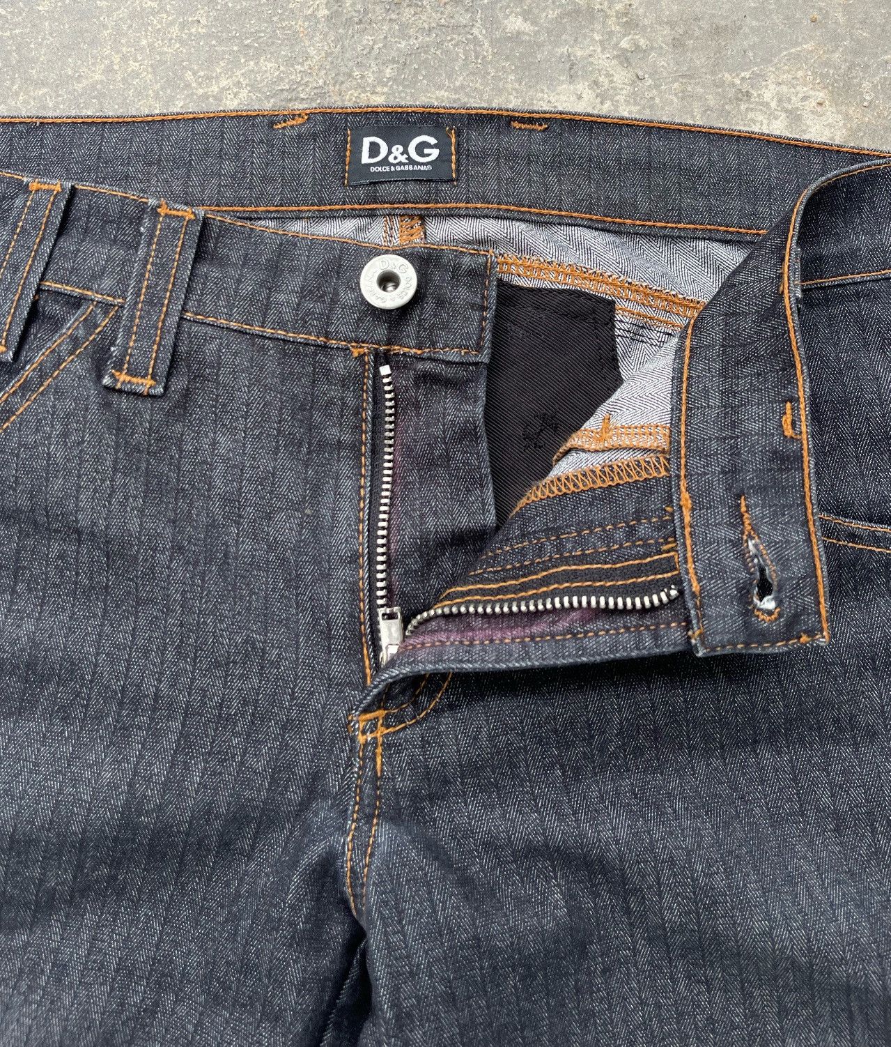 Dolce & Gabbana 🔥S/S 2003 DOLCE & GABBANA ASYMMETRICAL POCKET DENIM JEANS Size US 30 / EU 46 - 9 Thumbnail