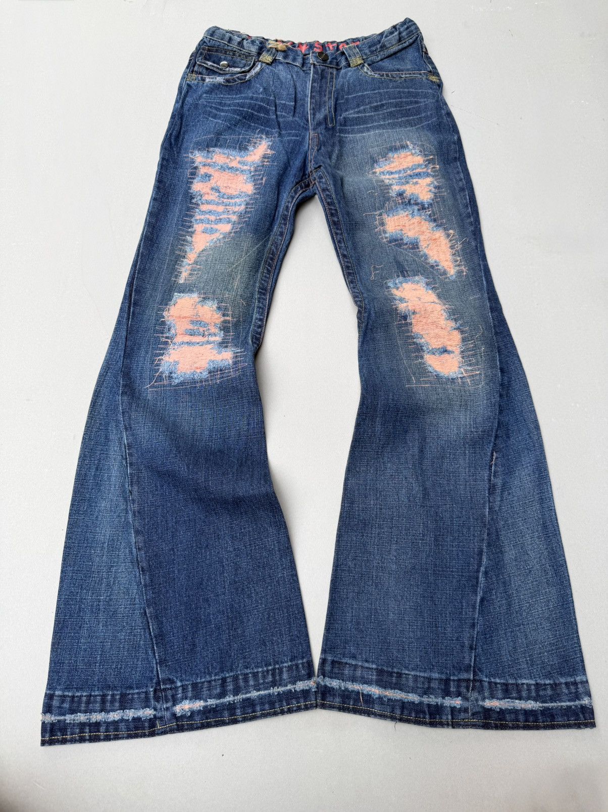 Japanese Brand First one flare jeans Size US 29 - 1 Thumbnail