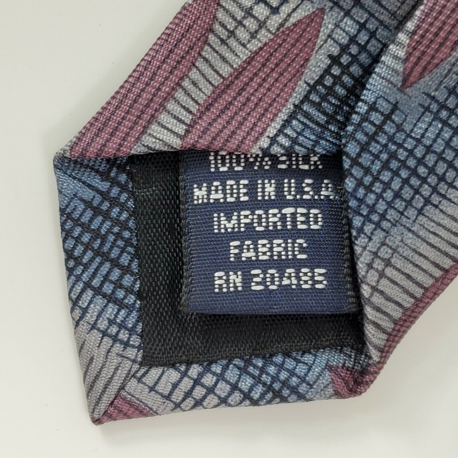 Stafford Stafford Abstract Blue Purple Silk Wide Tie Classic Size ONE SIZE - 4 Thumbnail